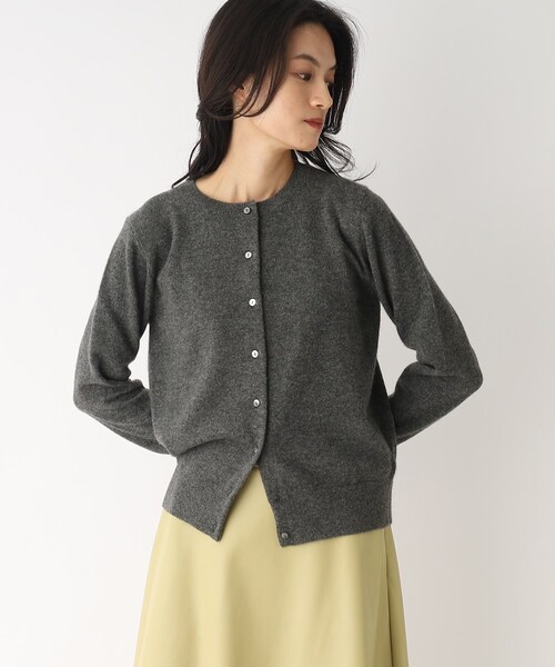 OPAQUE.CLIP（オペークドットクリップ）の「◆【大草直子さんコラボ】カシミヤカーディガン（カーディガン/ボレロ・レディース・イエロー系その他/パープル系/チャコールグレー/キャメル・38/40）」の2枚目の写真