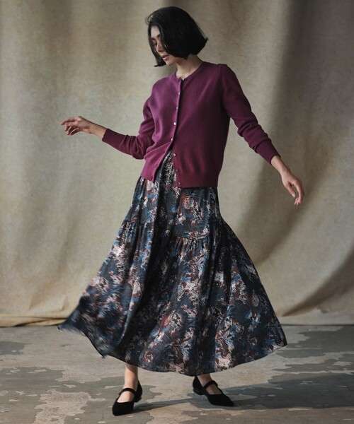 OPAQUE.CLIP（オペークドットクリップ）の「◆【大草直子さんコラボ】カシミヤカーディガン（カーディガン/ボレロ・レディース・イエロー系その他/パープル系/チャコールグレー/キャメル・38/40）」の13枚目の写真