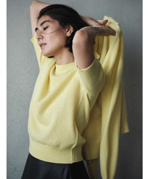 OPAQUE.CLIP（オペークドットクリップ）の「◆【大草直子さんコラボ】カシミヤカーディガン（カーディガン/ボレロ・レディース・イエロー系その他/パープル系/チャコールグレー/キャメル・38/40）」の21枚目の写真