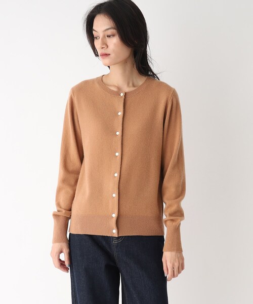 OPAQUE.CLIP（オペークドットクリップ）の「◆【大草直子さんコラボ】カシミヤカーディガン（カーディガン/ボレロ・レディース・イエロー系その他/パープル系/チャコールグレー/キャメル・38/40）」の5枚目の写真