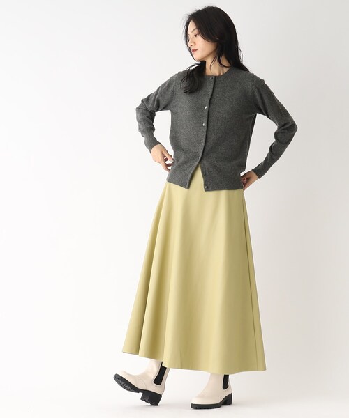 OPAQUE.CLIP（オペークドットクリップ）の「◆【大草直子さんコラボ】カシミヤカーディガン（カーディガン/ボレロ・レディース・イエロー系その他/パープル系/チャコールグレー/キャメル・38/40）」の6枚目の写真