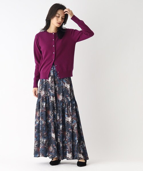 OPAQUE.CLIP（オペークドットクリップ）の「◆【大草直子さんコラボ】カシミヤカーディガン（カーディガン/ボレロ・レディース・イエロー系その他/パープル系/チャコールグレー/キャメル・38/40）」の19枚目の写真