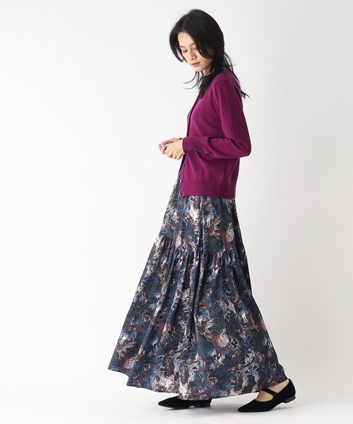 OPAQUE.CLIP（オペークドットクリップ）の「◆【大草直子さんコラボ】カシミヤカーディガン（カーディガン/ボレロ・レディース・イエロー系その他/パープル系/チャコールグレー/キャメル・38/40）」の16枚目の写真