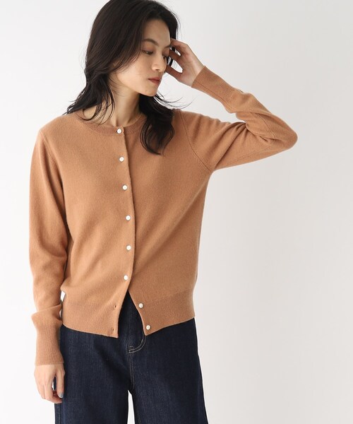 OPAQUE.CLIP（オペークドットクリップ）の「◆【大草直子さんコラボ】カシミヤカーディガン（カーディガン/ボレロ・レディース・イエロー系その他/パープル系/チャコールグレー/キャメル・38/40）」の12枚目の写真