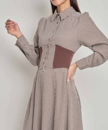 AND COUTURE（アンドクチュール）の「ウエストリブ千鳥柄シャツ