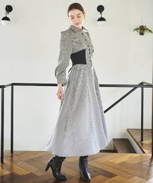 AND COUTURE（アンドクチュール）の「ウエストリブ千鳥柄シャツ