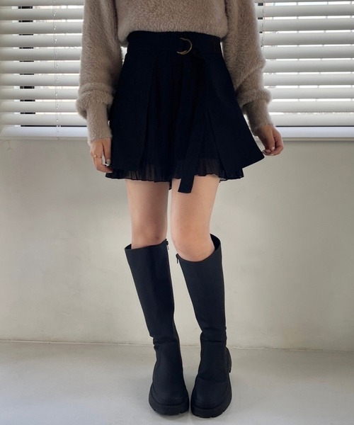 one after another NICE CLAUP（ワンアフターアナザーナイスクラップ）の「マルチWAYで着回せる。ユーティリティキュロット（その他パンツ・レディース・ブラック/カーキ/モカ・FREE）」の2枚目の写真