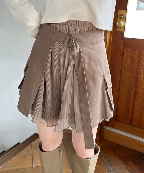 one after another NICE CLAUP（ワンアフターアナザーナイスクラップ）の「マルチWAYで着回せる。ユーティリティキュロット（その他パンツ・レディース・ブラック/カーキ/モカ・FREE）」の7枚目の写真