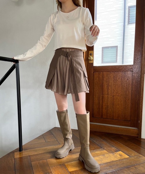 one after another NICE CLAUP（ワンアフターアナザーナイスクラップ）の「マルチWAYで着回せる。ユーティリティキュロット（その他パンツ・レディース・ブラック/カーキ/モカ・FREE）」の5枚目の写真