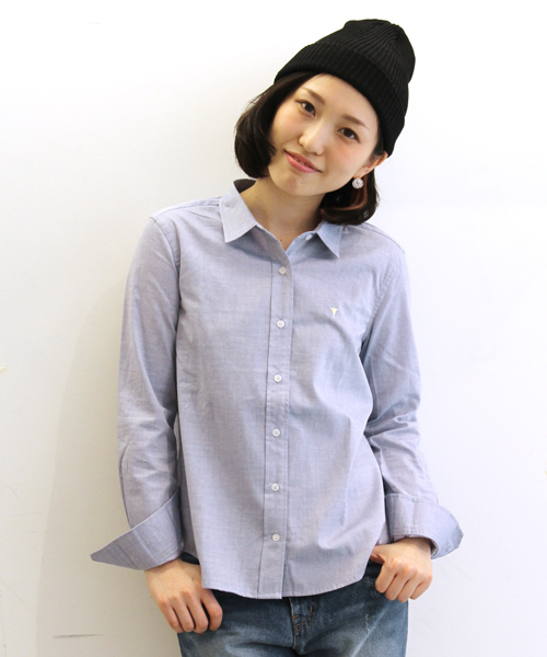 WHO'S WHO gallery（フーズフーギャラリー）の「【TIGHTY】solidox（シャツ/ブラウス・レディース・イエロー/パープル/ネイビー・FREE）」の2枚目の写真