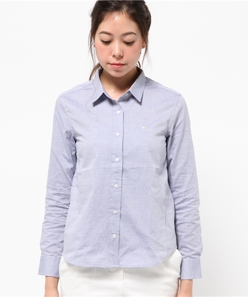 WHO'S WHO gallery（フーズフーギャラリー）の「【TIGHTY】solidox（シャツ/ブラウス・レディース・イエロー/パープル/ネイビー・FREE）」の4枚目の写真