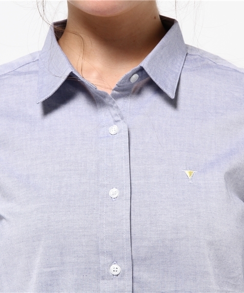 WHO'S WHO gallery（フーズフーギャラリー）の「【TIGHTY】solidox（シャツ/ブラウス・レディース・イエロー/パープル/ネイビー・FREE）」の7枚目の写真