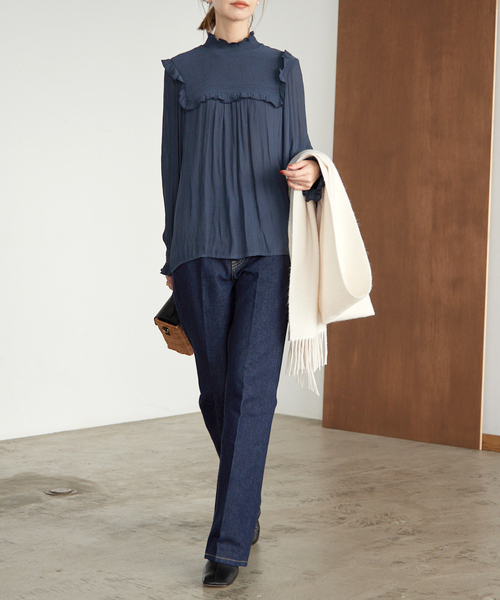 SLOBE IENA（スローブイエナ）の「【LEE /リー】SLOBE別注 FLARE デニムパンツ（デニムパンツ・レディース・ネイビー/ブルー系その他・38/36/34）」の12枚目の写真