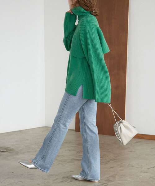 SLOBE IENA（スローブイエナ）の「【LEE /リー】SLOBE別注 FLARE デニムパンツ（デニムパンツ・レディース・ネイビー/ブルー系その他・38/36/34）」の21枚目の写真