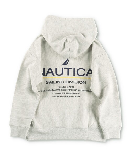 NAUTICA（ノーティカ）の「【NAUTICA/ノーティカ】脇リブ使いBACKロゴスウェットパーカー（パーカー・キッズ・ブラック/アイボリー・120/130/150/140）」の4枚目の写真
