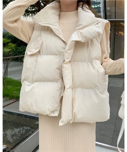 Ritzy（リッツィー）の「エコダウンベスト（ダウンベスト・レディース・ブラック/ホワイト・L/XL/M）」の5枚目の写真