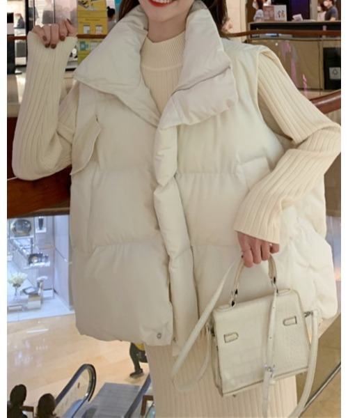 Ritzy（リッツィー）の「エコダウンベスト（ダウンベスト・レディース・ブラック/ホワイト・L/XL/M）」の7枚目の写真