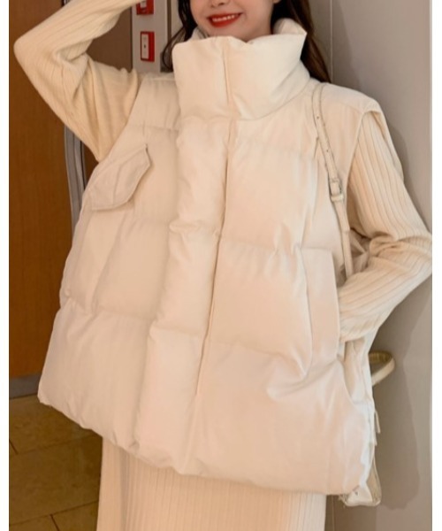 Ritzy（リッツィー）の「エコダウンベスト（ダウンベスト・レディース・ブラック/ホワイト・L/XL/M）」の10枚目の写真