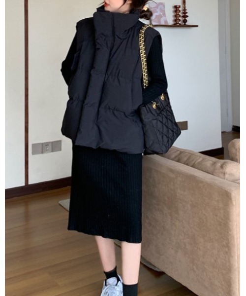 Ritzy（リッツィー）の「エコダウンベスト（ダウンベスト・レディース・ブラック/ホワイト・L/XL/M）」の14枚目の写真