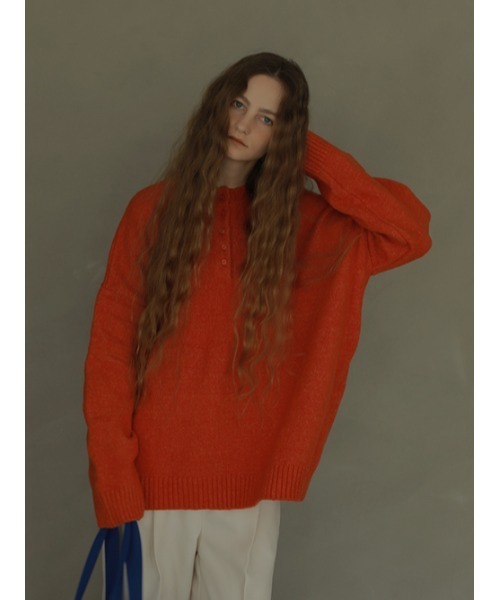 AMAIL（アマイル）の「Super over knit（ニット/セーター・レディース・オレンジ/ミント/ベージュ・FREE）」の3枚目の写真