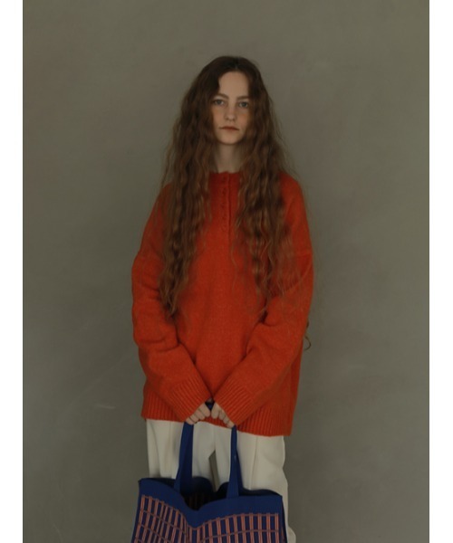 AMAIL（アマイル）の「Super over knit（ニット/セーター・レディース・オレンジ/ミント/ベージュ・FREE）」の4枚目の写真