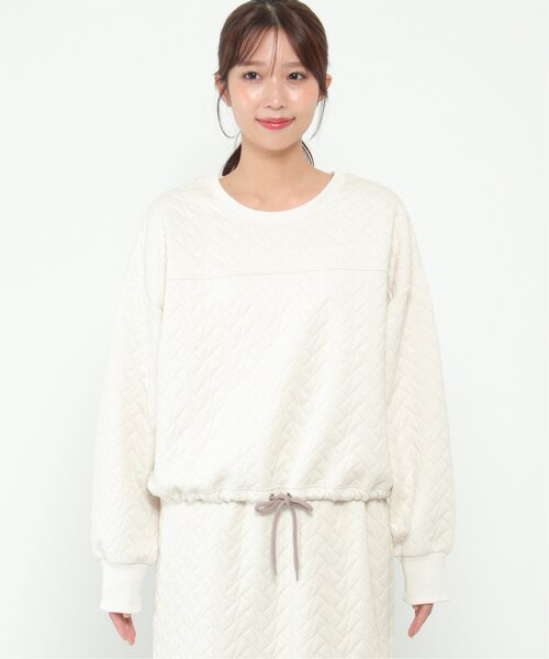 LBC（エルビーシー）の「【セットアップ可能】キルトドロストプルオーバー（スウェット・レディース・オフホワイト/オリーブ・M/L）」の21枚目の写真