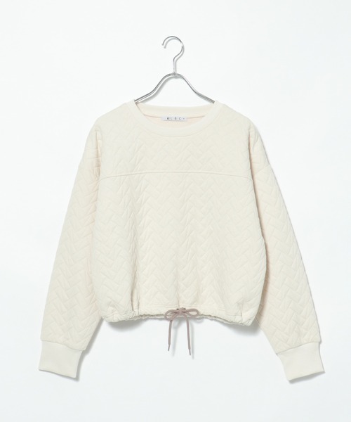 LBC（エルビーシー）の「【セットアップ可能】キルトドロストプルオーバー（スウェット・レディース・オフホワイト/オリーブ・M/L）」の3枚目の写真