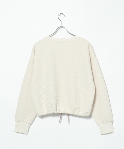 LBC（エルビーシー）の「【セットアップ可能】キルトドロストプルオーバー（スウェット・レディース・オフホワイト/オリーブ・M/L）」の4枚目の写真