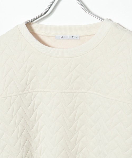 LBC（エルビーシー）の「【セットアップ可能】キルトドロストプルオーバー（スウェット・レディース・オフホワイト/オリーブ・M/L）」の5枚目の写真