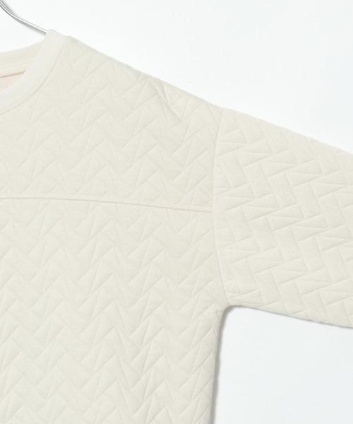 LBC（エルビーシー）の「【セットアップ可能】キルトドロストプルオーバー（スウェット・レディース・オフホワイト/オリーブ・M/L）」の6枚目の写真