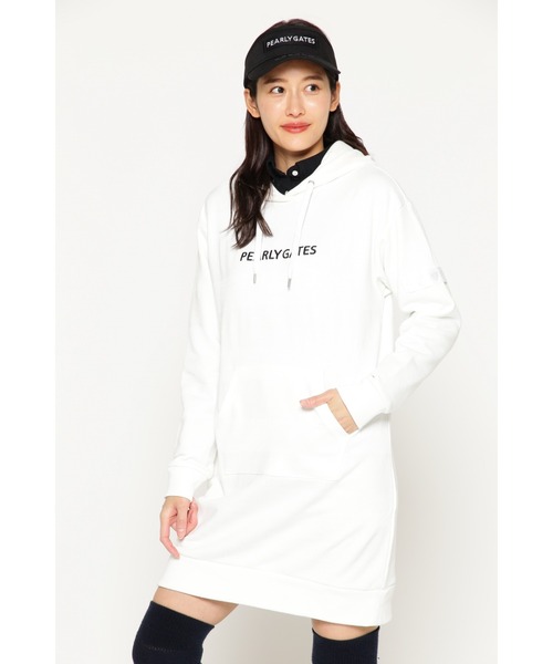 Pearly Gates 裏毛シャドーボーダー フーディワンピース ワンピース Pearly Gates パーリーゲイツ のファッション通販 Zozotown