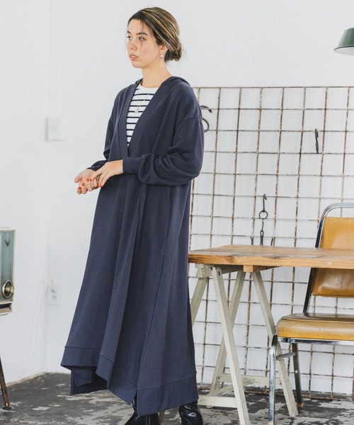 ヘビー裏毛ロングワンピース セール】裏毛パーカーロング