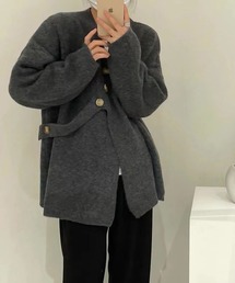 LOPASS | ノーカラーVネックカーディガン(カーディガン/ボレロ)