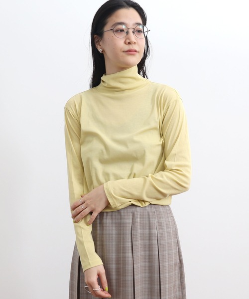 fig Ｌondon（フィグロンドン）の「☆（Tシャツ/カットソー・レディース・ブラック/ライラック/ホワイト/ベージュ/イエロー/サックスブルー/ピンク・FREE）」の6枚目の写真