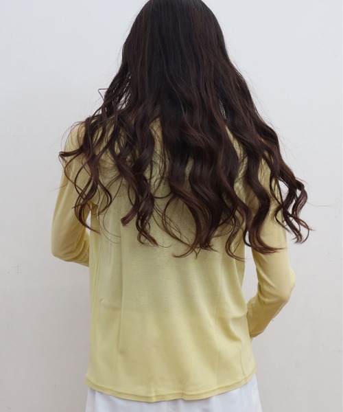 fig Ｌondon（フィグロンドン）の「☆（Tシャツ/カットソー・レディース・ブラック/ライラック/ホワイト/ベージュ/イエロー/サックスブルー/ピンク・FREE）」の16枚目の写真