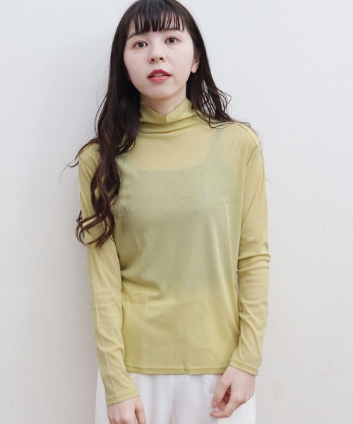 fig Ｌondon（フィグロンドン）の「☆（Tシャツ/カットソー・レディース・ブラック/ライラック/ホワイト/ベージュ/イエロー/サックスブルー/ピンク・FREE）」の14枚目の写真