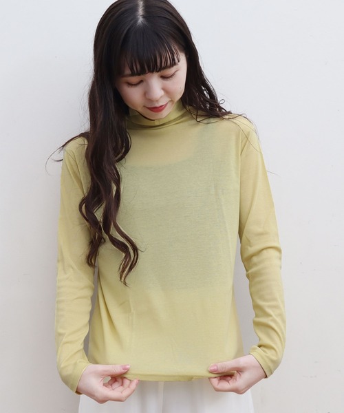 fig Ｌondon（フィグロンドン）の「☆（Tシャツ/カットソー・レディース・ブラック/ライラック/ホワイト/ベージュ/イエロー/サックスブルー/ピンク・FREE）」の15枚目の写真