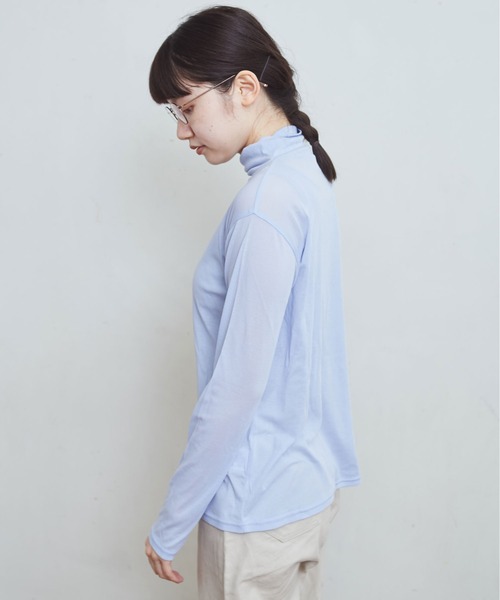 fig Ｌondon（フィグロンドン）の「☆（Tシャツ/カットソー・レディース・ブラック/ライラック/ホワイト/ベージュ/イエロー/サックスブルー/ピンク・FREE）」の13枚目の写真