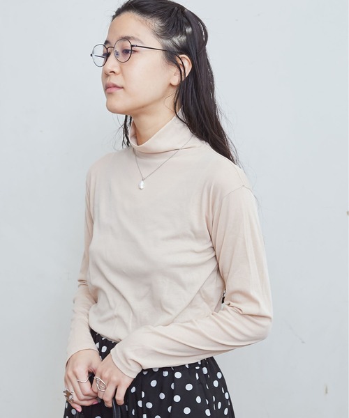 fig Ｌondon（フィグロンドン）の「☆（Tシャツ/カットソー・レディース・ブラック/ライラック/ホワイト/ベージュ/イエロー/サックスブルー/ピンク・FREE）」の9枚目の写真