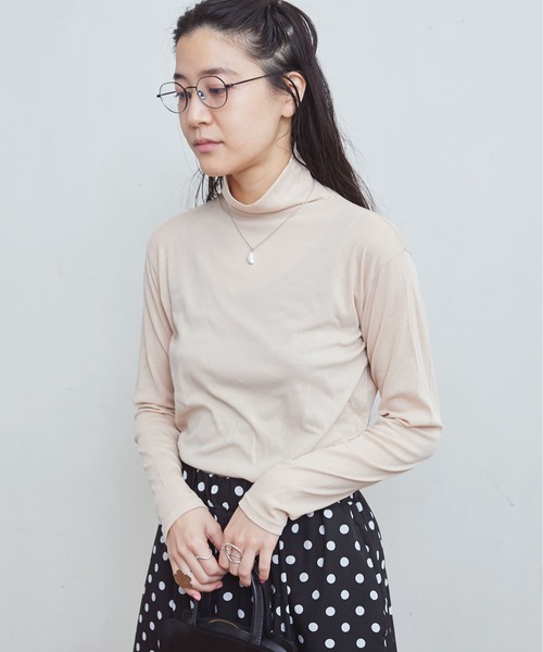 fig Ｌondon（フィグロンドン）の「☆（Tシャツ/カットソー・レディース・ブラック/ライラック/ホワイト/ベージュ/イエロー/サックスブルー/ピンク・FREE）」の10枚目の写真