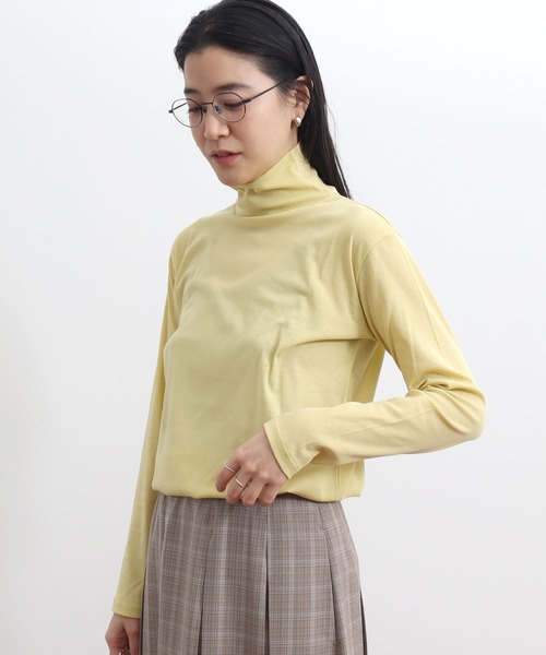 fig Ｌondon（フィグロンドン）の「☆（Tシャツ/カットソー・レディース・ブラック/ライラック/ホワイト/ベージュ/イエロー/サックスブルー/ピンク・FREE）」の20枚目の写真