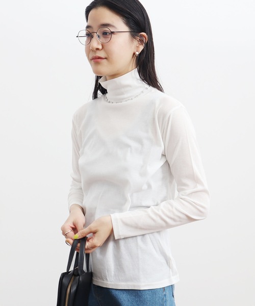 fig Ｌondon（フィグロンドン）の「☆（Tシャツ/カットソー・レディース・ブラック/ライラック/ホワイト/ベージュ/イエロー/サックスブルー/ピンク・FREE）」の18枚目の写真