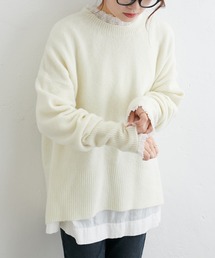 PUAL CE CIN | ウール混シンプルニットプルオーバー(ニット/セーター)