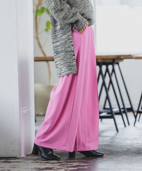BAYFLOW(ベイフロー)の「ワイドストレートパンツ(その他パンツ・レディース・ピンク/ブルー/グリーン/ブラック・SMALL/MEDIUM)」の4枚目の写真
