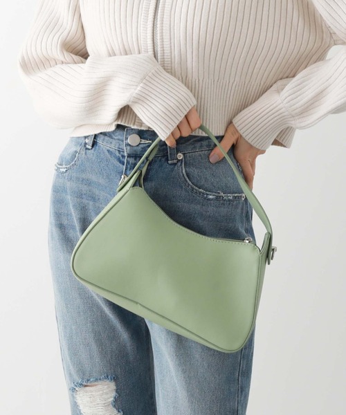 archives（アルシーヴ）の「金具付き２ＷＡＹバッグ（ハンドバッグ・レディース・ブラック/アイボリー/グリーン・FREE）」の3枚目の写真