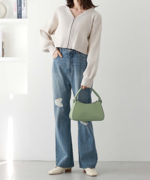 archives（アルシーヴ）の「金具付き２ＷＡＹバッグ（ハンドバッグ・レディース・ブラック/アイボリー/グリーン・FREE）」の19枚目の写真