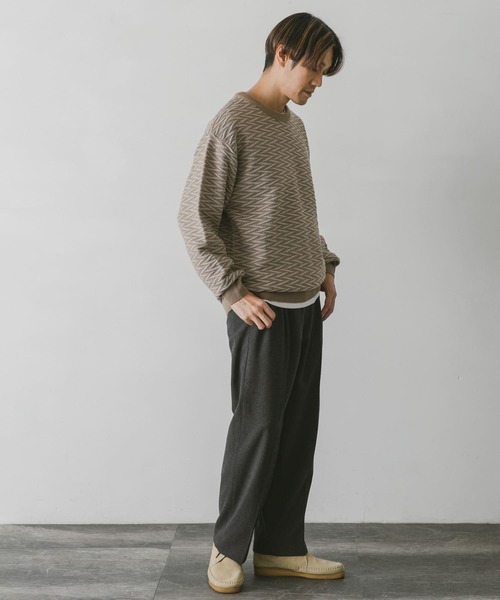 URBAN RESEARCH DOORS（アーバンリサーチドアーズ）の「ジャガードクルーネックニット（ニット/セーター・メンズ・チャコールグレー/オレンジ系その他/ベージュ/ブルー系その他・MEDIUM/LARGE）」の13枚目の写真