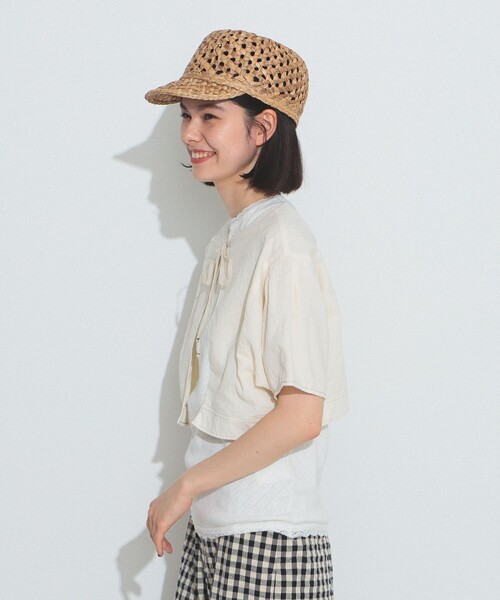 BEAMS BOY（ビームスボーイ）の「BEAMS BOY / バックトゥフロント コットン ボレロ ショートスリーブ23SS（シャツ/ブラウス・レディース・ホワイト系その他7/ブラック・ONE SIZE）」の8枚目の写真