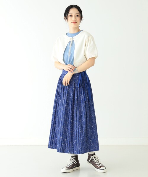 BEAMS BOY（ビームスボーイ）の「BEAMS BOY / バックトゥフロント コットン ボレロ ショートスリーブ23SS（シャツ/ブラウス・レディース・ホワイト系その他7/ブラック・ONE SIZE）」の11枚目の写真