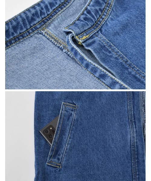 Re:EDIT（リエディ）の「フロントリボンデニムミドルジレ（デニムジャケット・レディース・アイボリー/ブルー・FREE）」の10枚目の写真